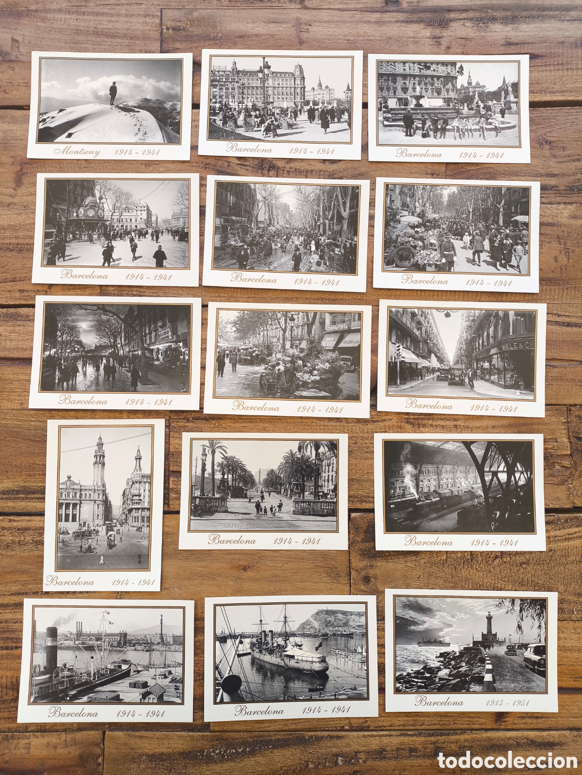 Postales: Lote 36 postales colecci&oacute;n serie Barcelona 1914 - 1941 archivo Zerkowitz Styl Crom Reproducciones