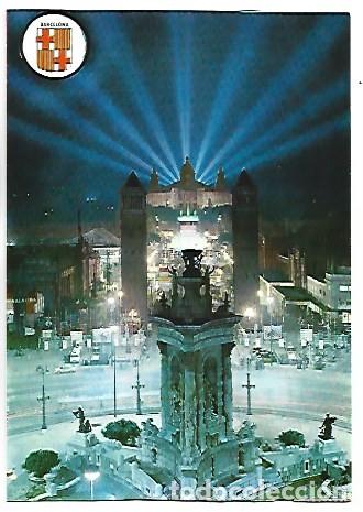 Postales: PLAZA DE ESPA&Ntilde;A Y EXPOSICION.- BARCELONA