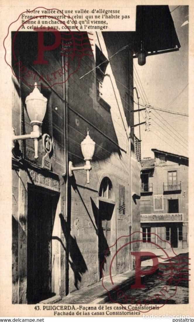 Postales: PUIGCERD&Aacute; FA&Ccedil;ANA DE LES CASES CONSISTORIALS CASAS CONSISTORIALES FACHADA CATALU&Ntilde;A GIRONA GERONA ES