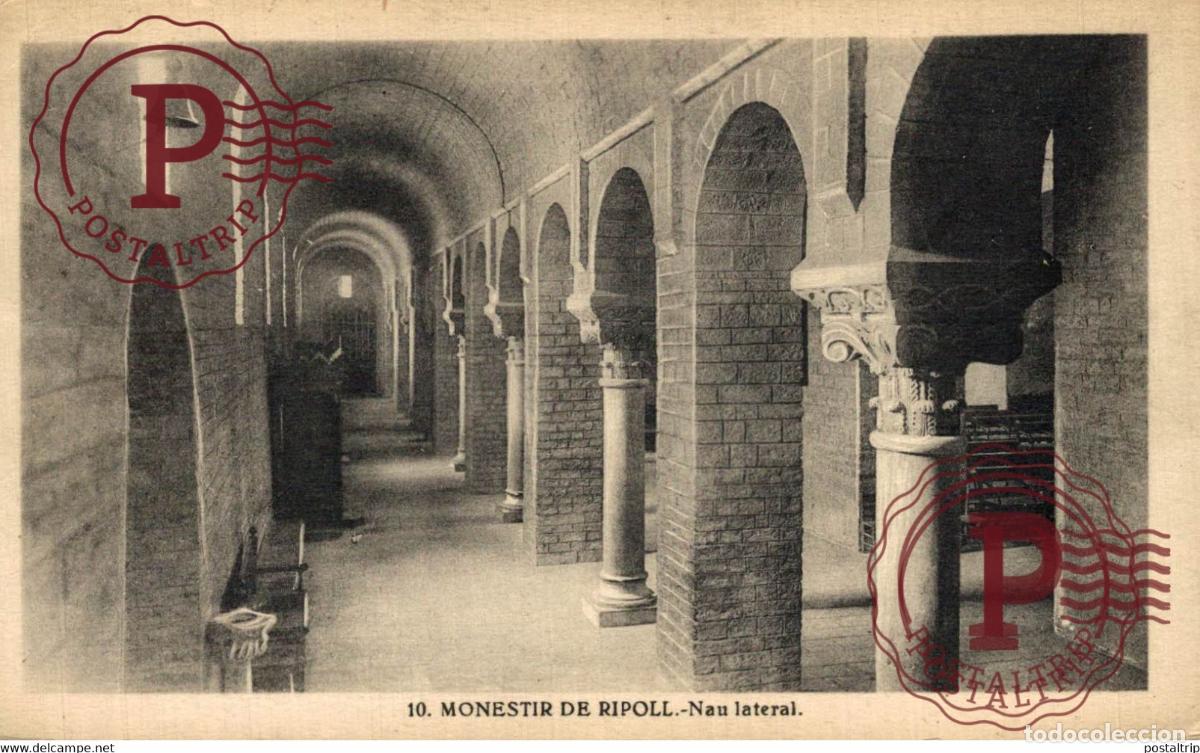 Postales: MONESTIR DE RIPOLL NAU LATERAL CATALU&Ntilde;A GIRONA GERONA ESPA&Ntilde;A ESPAGNE