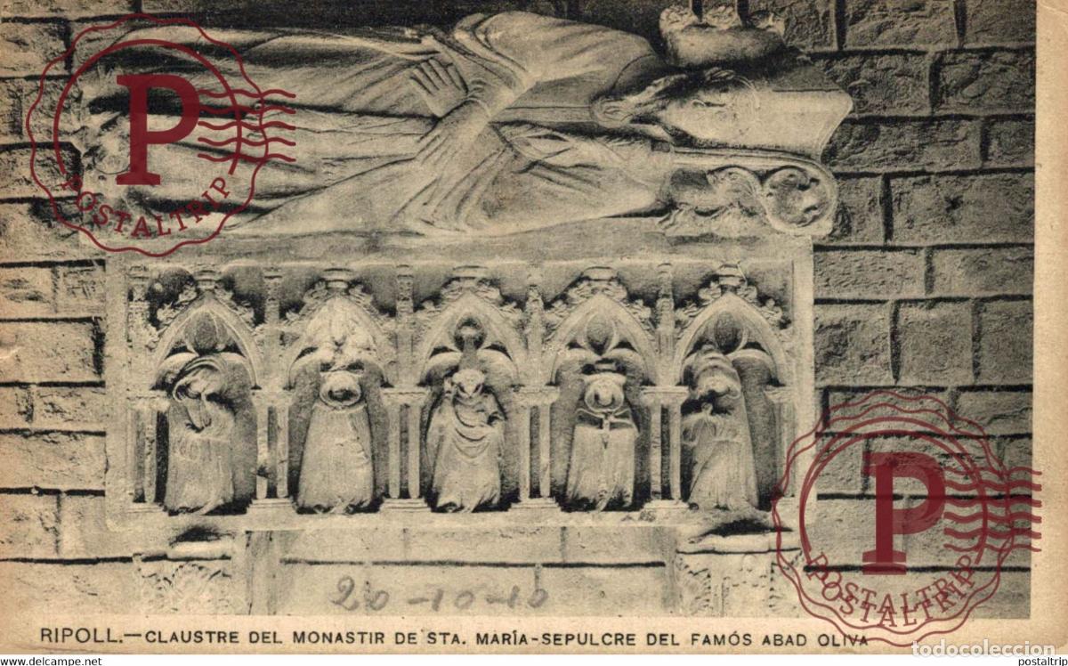 Postales: RIPOLL CLAUSTRE DEL MONASTIR DE STA MARIA SEPULCRE DEL FAM&Oacute;S ABAD OLIVA CATALU&Ntilde;A GIRONA GERONA ESPA