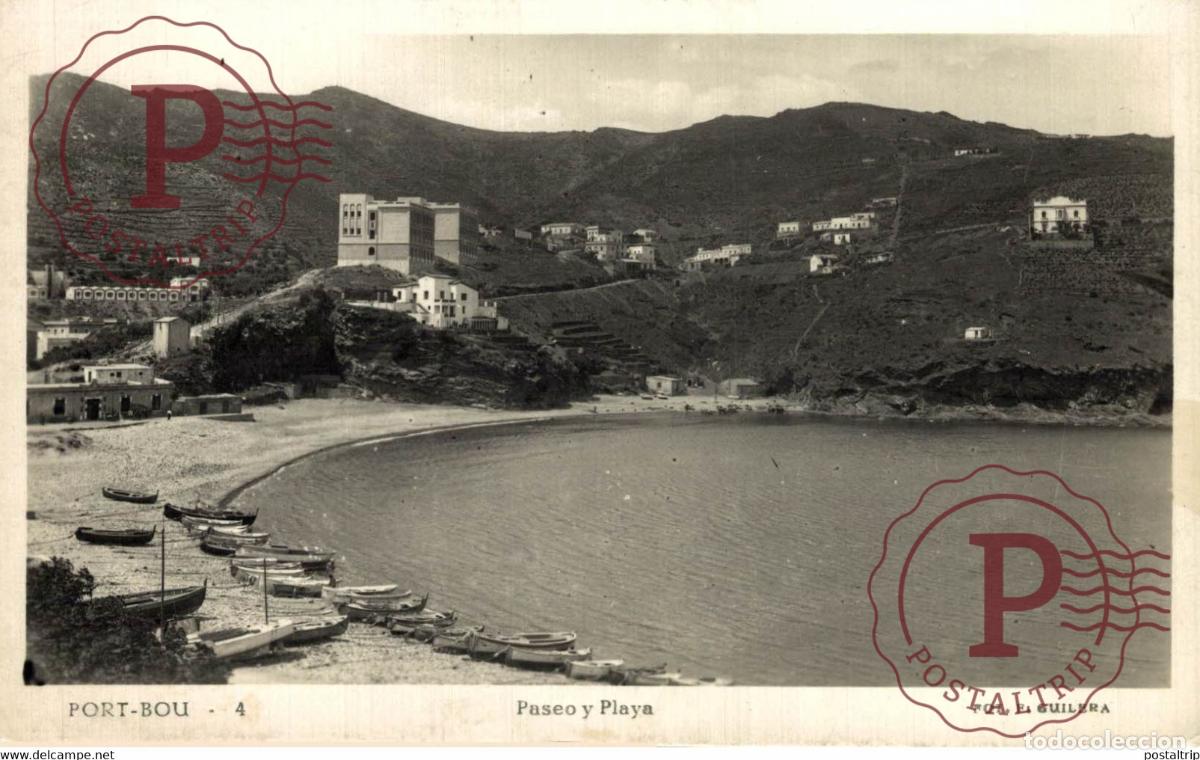 Postales: PORT BOU PASEO Y PLAYA CATALU&Ntilde;A GIRONA GERONA ESPA&Ntilde;A ESPAGNE