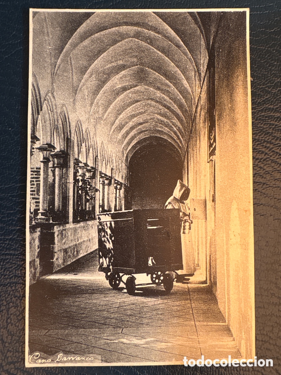 Postales: POSTAL DE LA CARTUJA DE MONTALEGRE-REPARTO DE LA COMIDA EN EL CLAUSTRO( CARTOIXA TIANA)