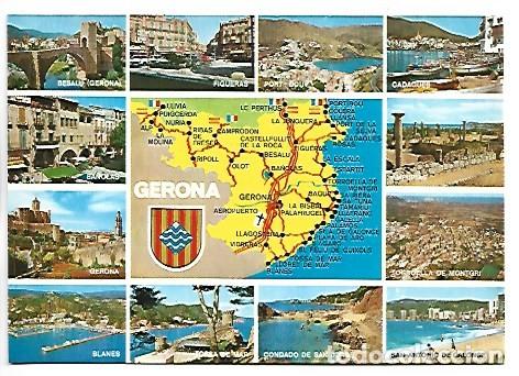 Postales: PUEBLOS DE GERONA CON MAPA - Foto 1