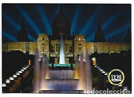 Postales: FUENTE MONUMENTAL Y PALACIO NACIONAL.- BARCELONA