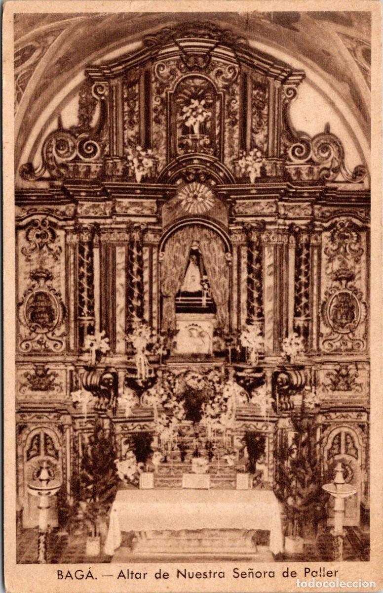 Postales: Bag&agrave; - Altar de Nuestra Se&ntilde;ora de Paller - H. Rieusset - 140x90mm