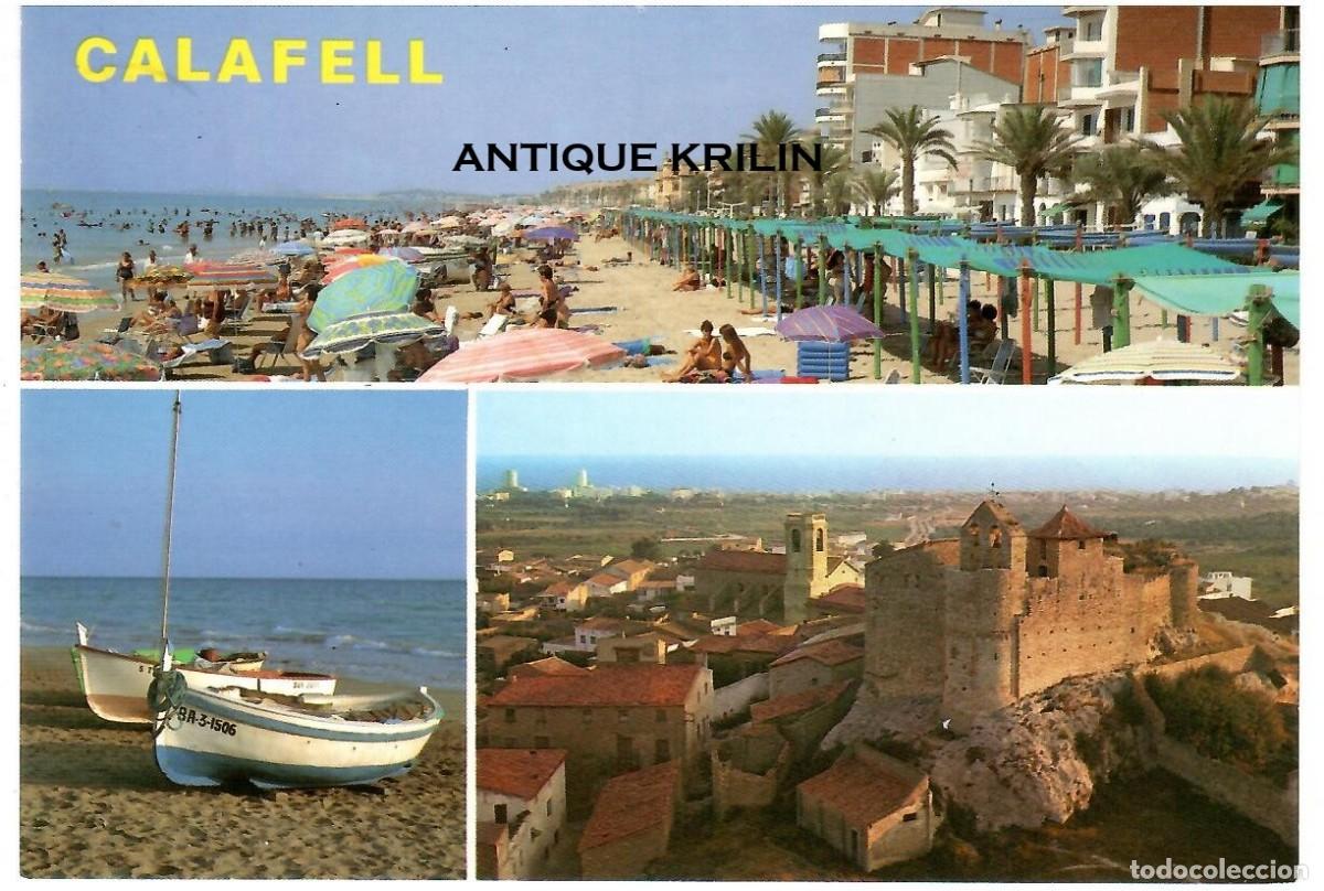Postales: COSTA DAURADA / CALAFELL N&ordm; 19 VARIAS VISTAS / EDI. RAYMOND / FRANQUEADA