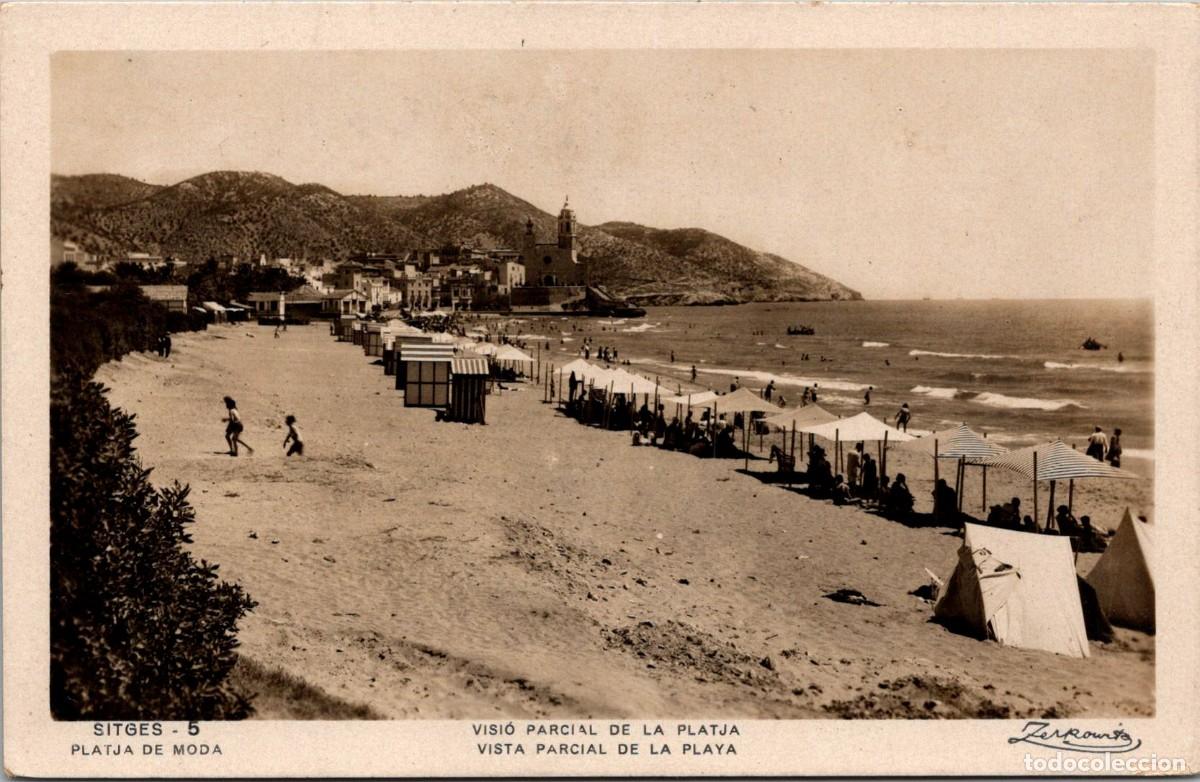 Postales: Sitges - Visi&oacute; parcial de la Platja - Zerkowitz 5 - 141x91mm