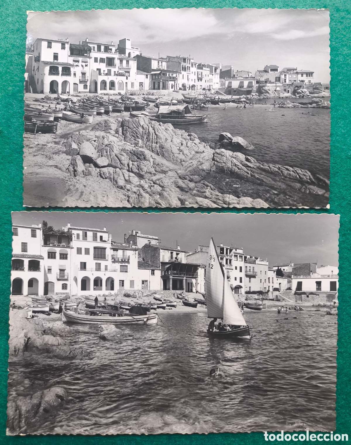 Postales: CALELLA DE PALAFRUGELL CARRER BAIX POSTAL FOTOGR&Aacute;FICA COSTA BRAVA GIRONA C. 1955