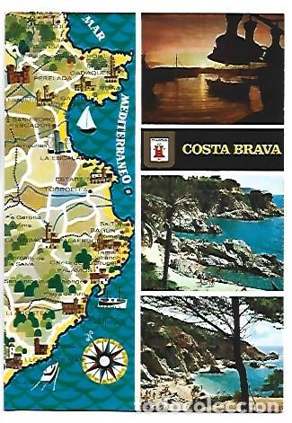 Postales: PALAMOS CON MAPA.- COSTA BRAVA - Foto 1