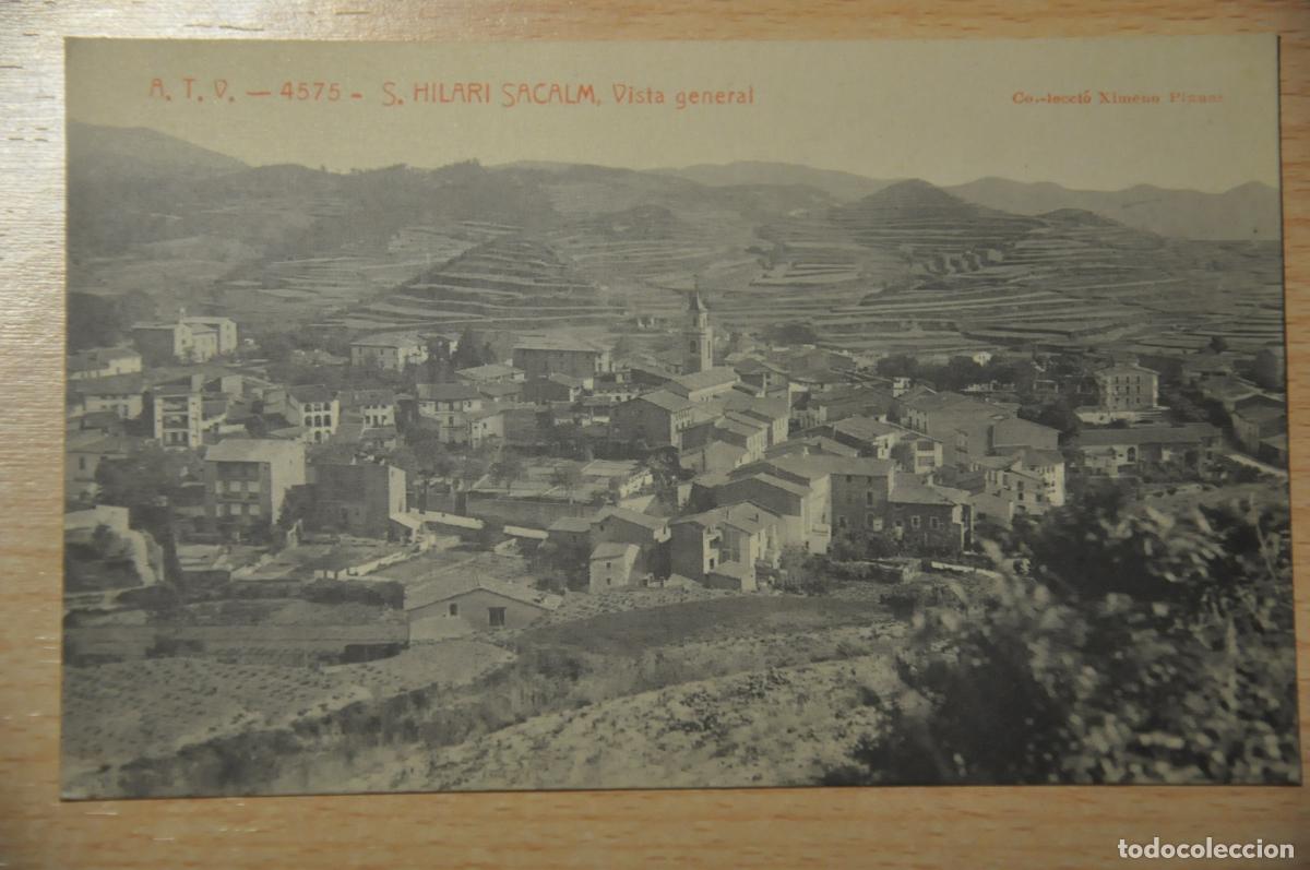 Postales: postal s.hilari sacalm, vista general atv 4575, col.leccio ximeno planas