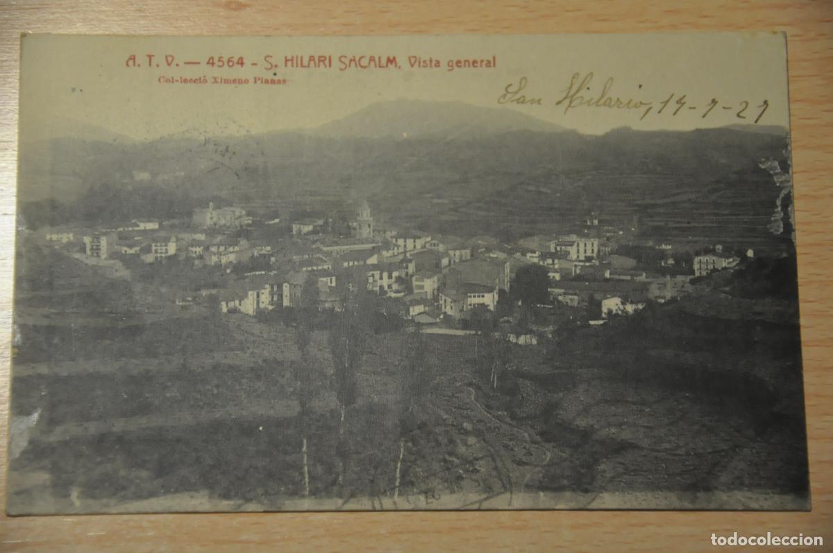 Postales: postal s.hilari sacalm, vista general, atv 4564, col.leccio ximeno planas