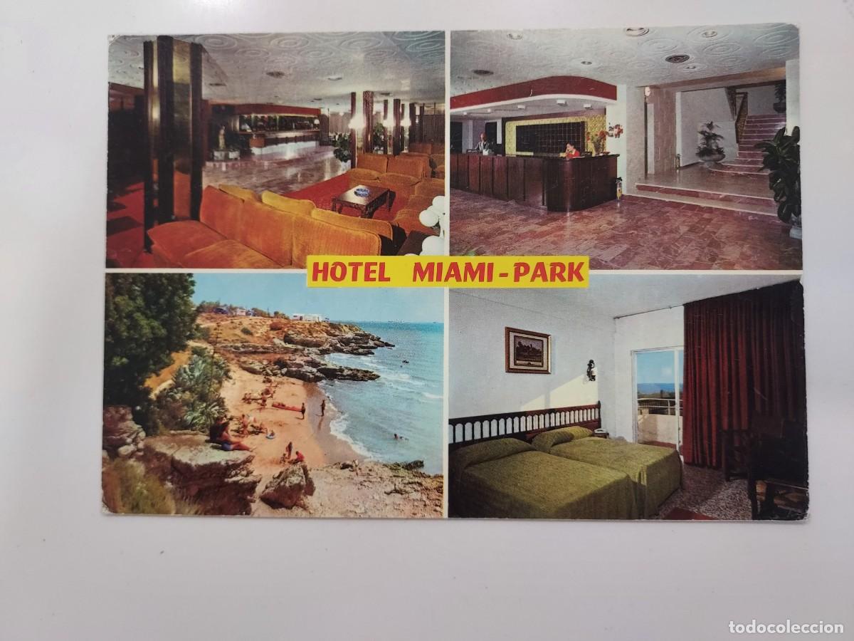 Postales: POSTAL SAN CARLOS DE LA RAPITA HOTEL MIAMI-PARK. TRASERA MAPA. 1974. SIN CIRCULAR. TARRAGONA