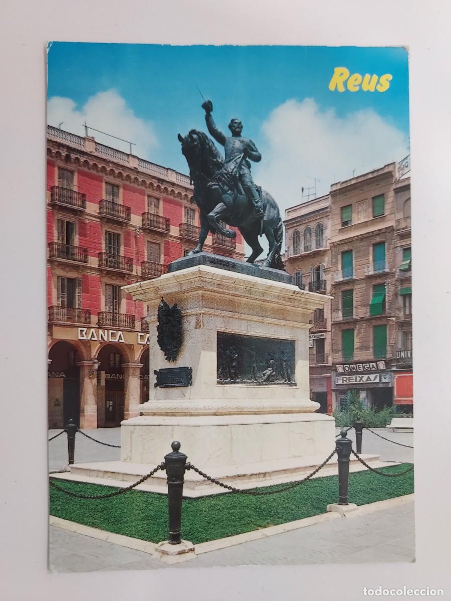 Postales: POSTAL REUS MONUMENTO GENERAL PRIM. 1963. ESCRITA. TARRAGONA. OMEGA FREIXAS