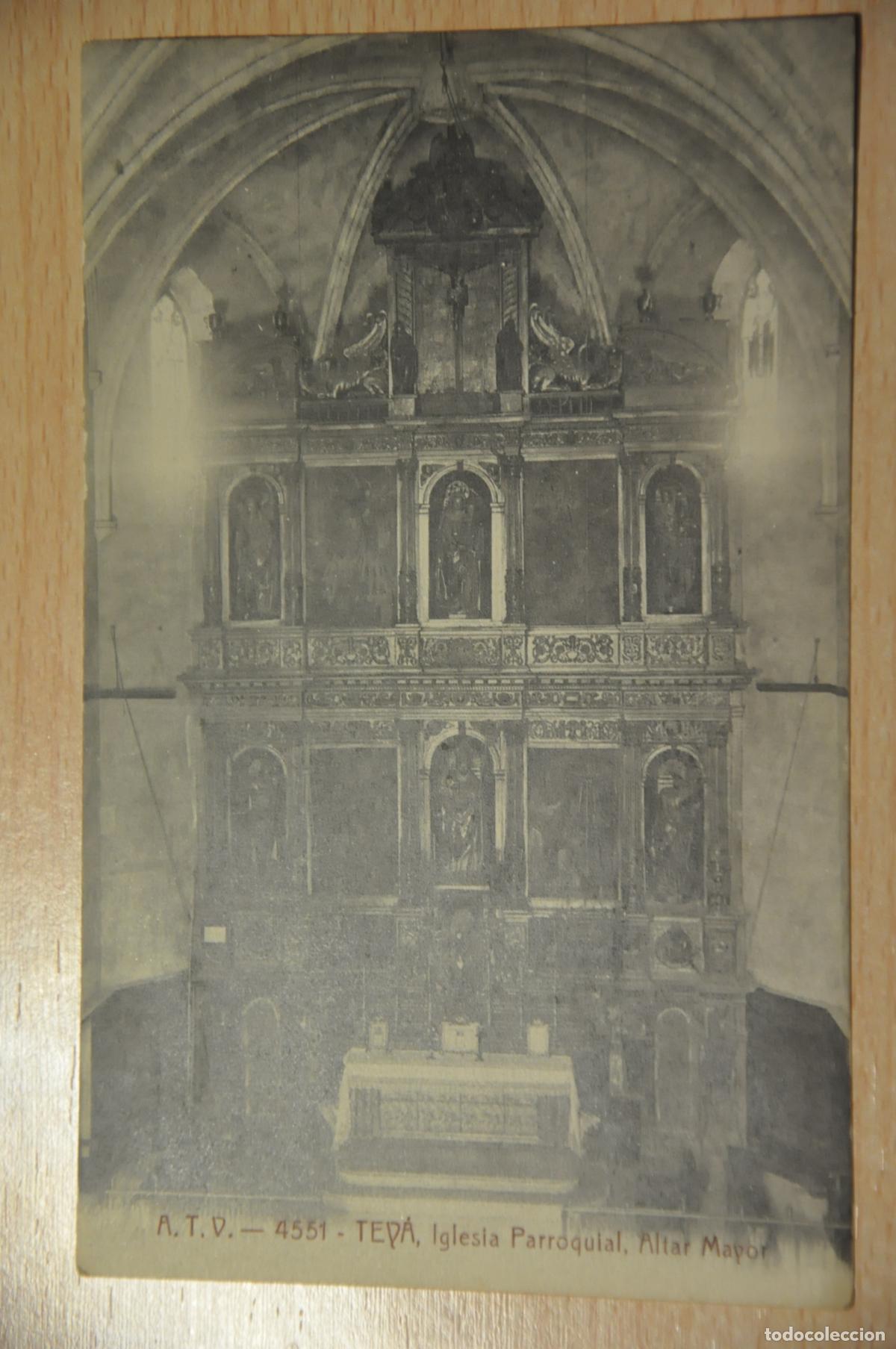 Postales: postal teya, teia, iglesia parroquial, altar major, atv 4551