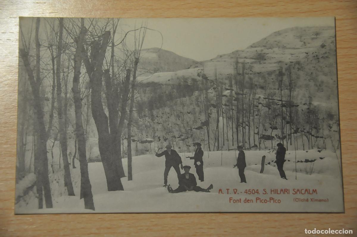 Postales: postal s.hilari sacalm, font den pico-pico, atv 4504 (cliche ximeno)