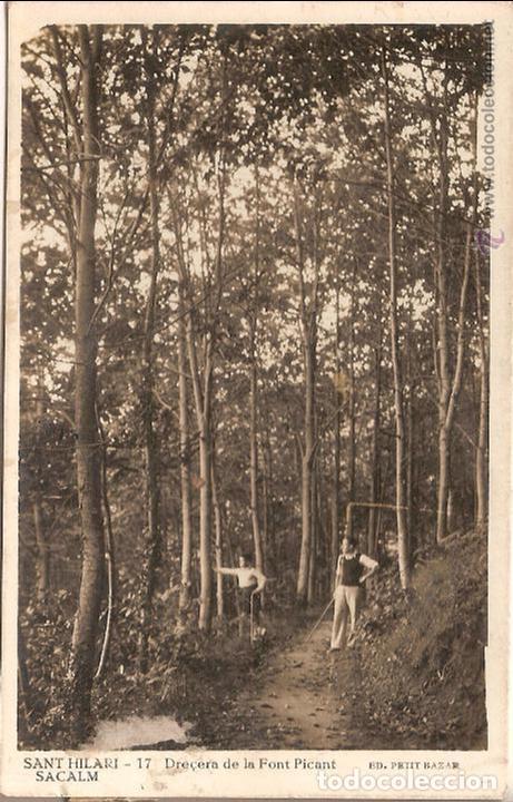 Postales: SANT HILARI SACALM, DRECERA DE LA FONT PICANT - ED. PETIT BAZAR N&ordm; 17 - CIRCULADA