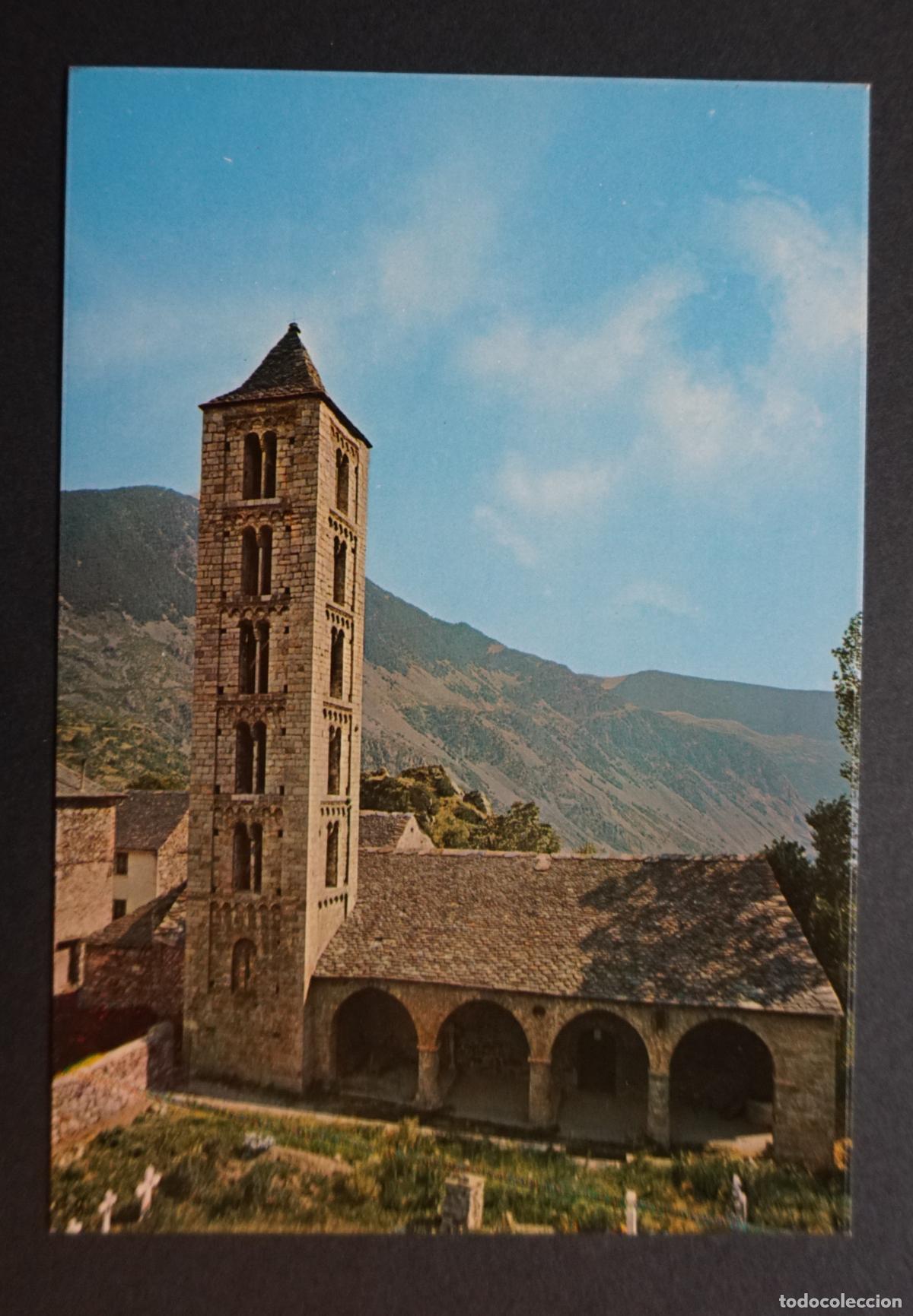 Postales: Erill-Lavall (Vall de Bohi) iglesia rom&aacute;nica. Postal sin circular editada en el a&ntilde;o 1974