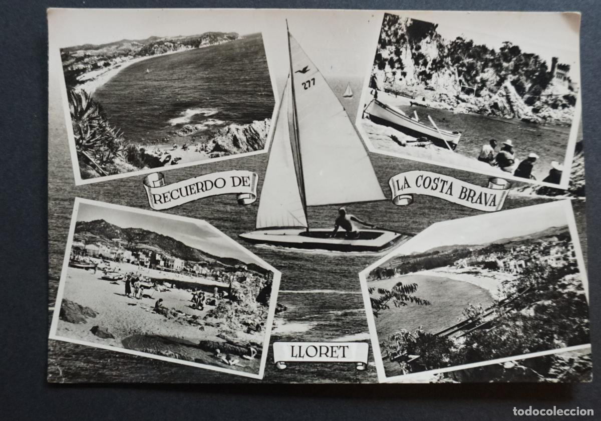 Postales: Lloret de Mar (Costa Brava). Postal circulada con sello el a&ntilde;o 1961