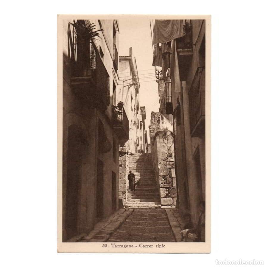 Postales: Espa&ntilde;a 1920 [TPO] Postal antigua de Tarragona. Calle t&iacute;pica (N)