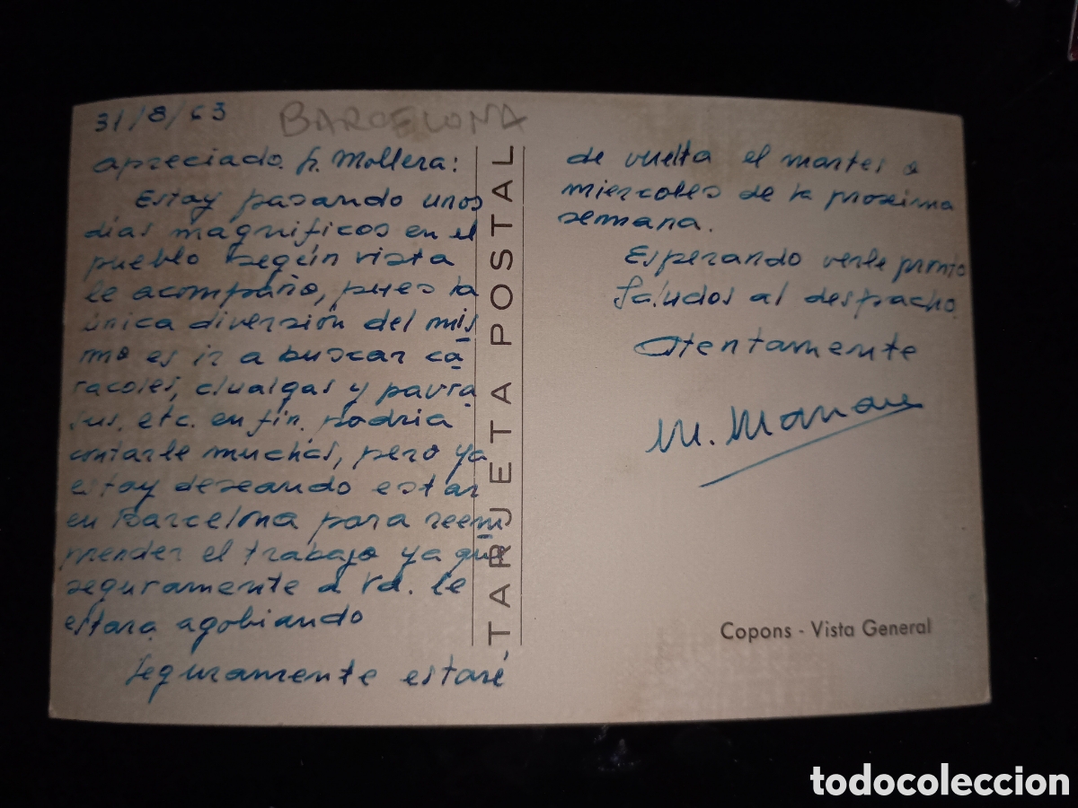 Postales: COPONS (BARCELONA) - VISTA GENERAL - Foto 2
