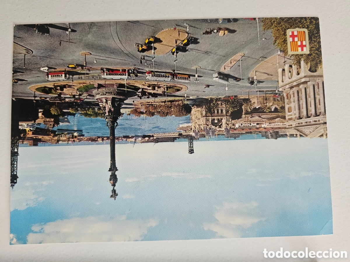 Postales: Postal de gran tama&ntilde;o de Barcelona Monumento a Crist&oacute;bal Col&oacute;n 1963 Soberanas n&deg; 5