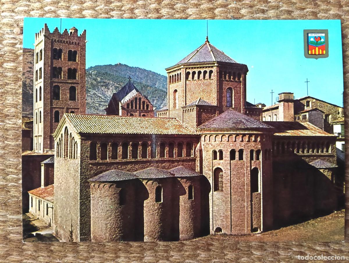 Postales: RIPOLL - GERONA - MONASTERIO DE SANTA MARIA - ESCUDO DE ORO