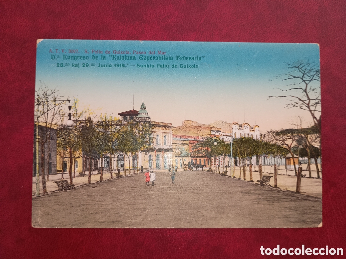 Postales: SAN FEL&Iacute;U DE GUIXOLS (GERONA) - PASEO DEL MAR - ARTURO VICENS - A. TOLDR&Aacute; VIAZO, BARCELONA