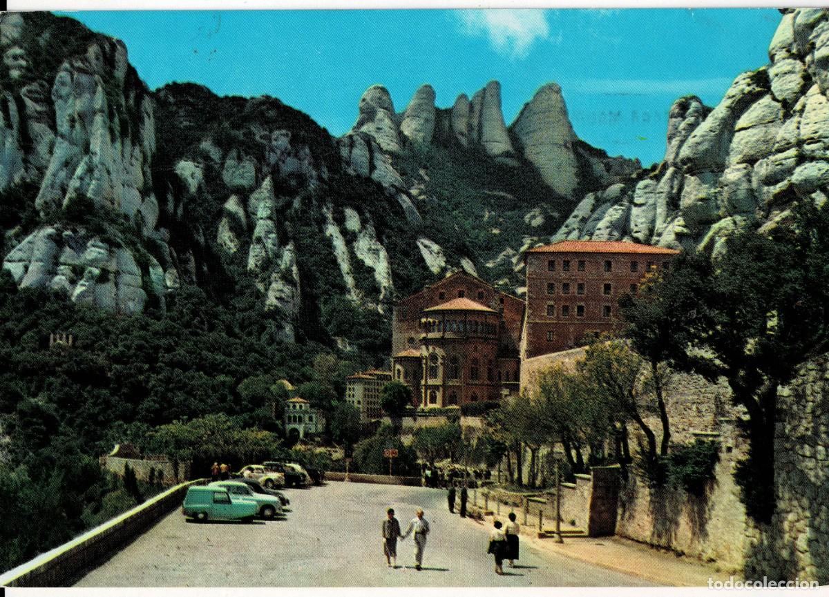 Postales: POSTAL MODERNA DE CATALU&Ntilde;A. MONTSERRAT. LLEGADA AL MONASTERIO. P-CAT-2157