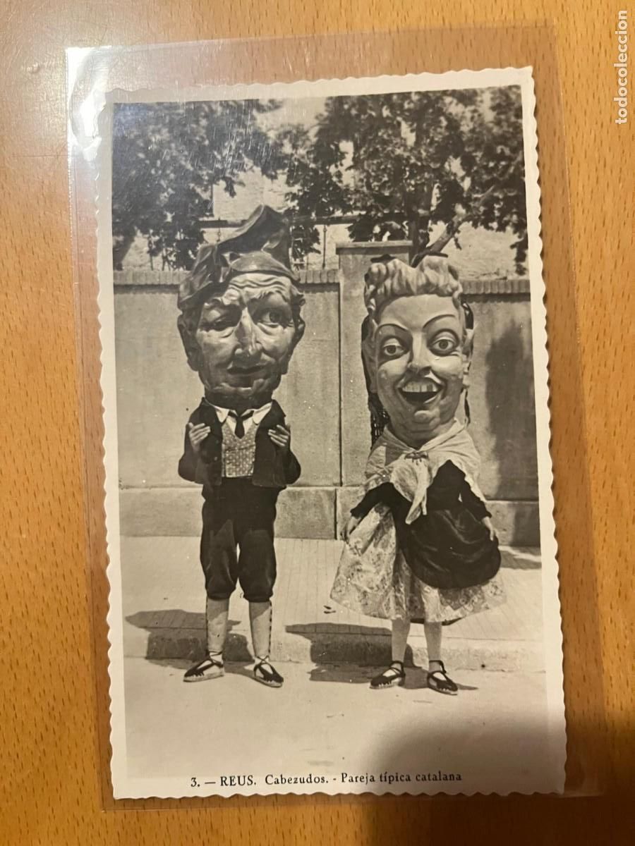 Postales: cabezudos pareja catalana Reus Tarragona sin circular