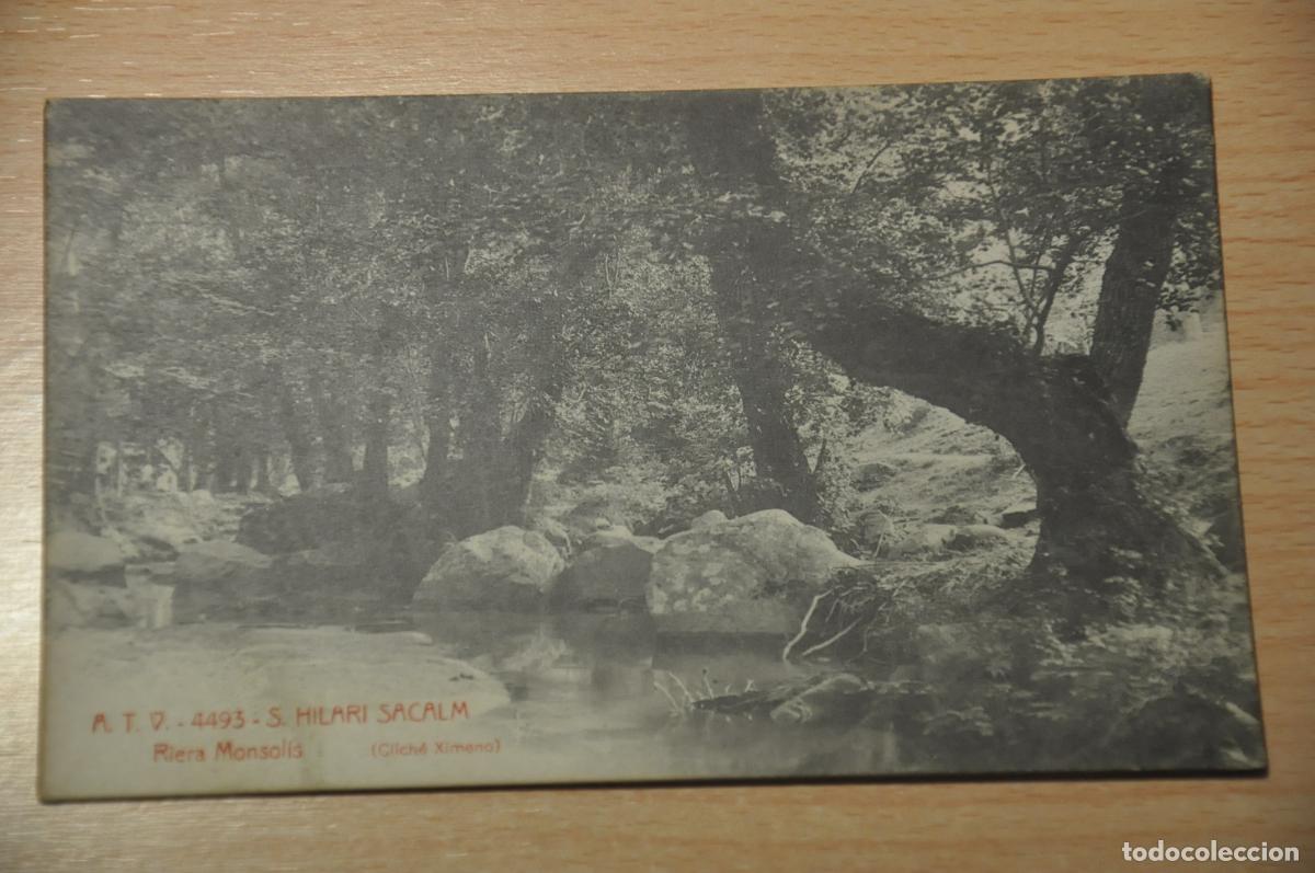 Postales: postal s.hilari sacalm, riera monsolis (cliche ximeno), atv 4493