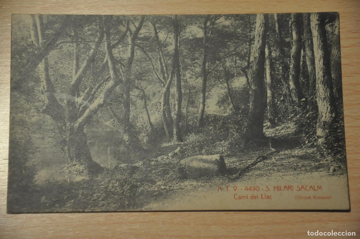 Postales: postal s.hilari sacalm, cami del llac (cliche ximeno), atv 4490