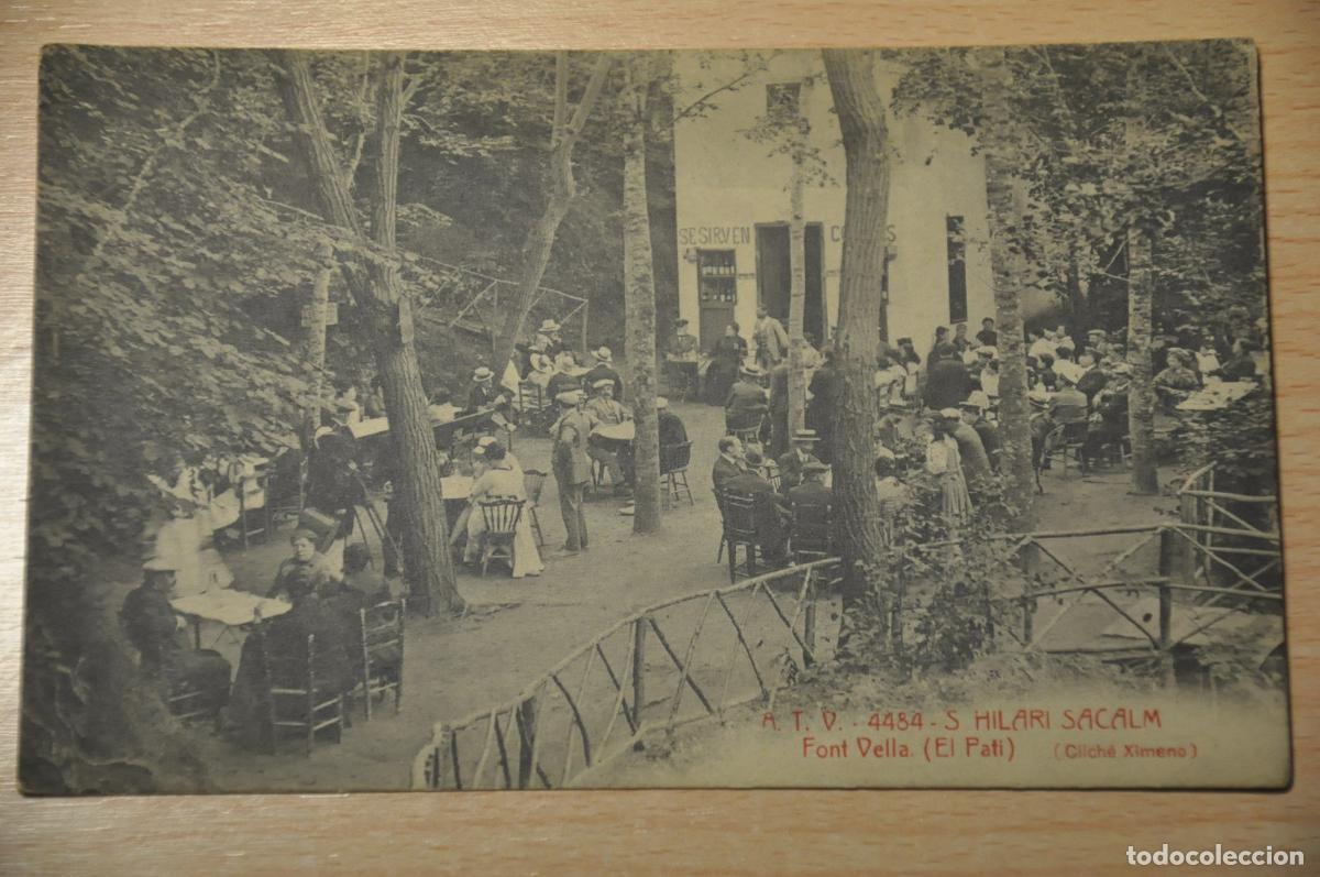 Postales: postal s.hilari sacalm, font vella (el pati),(cliche ximeno), atv 4484