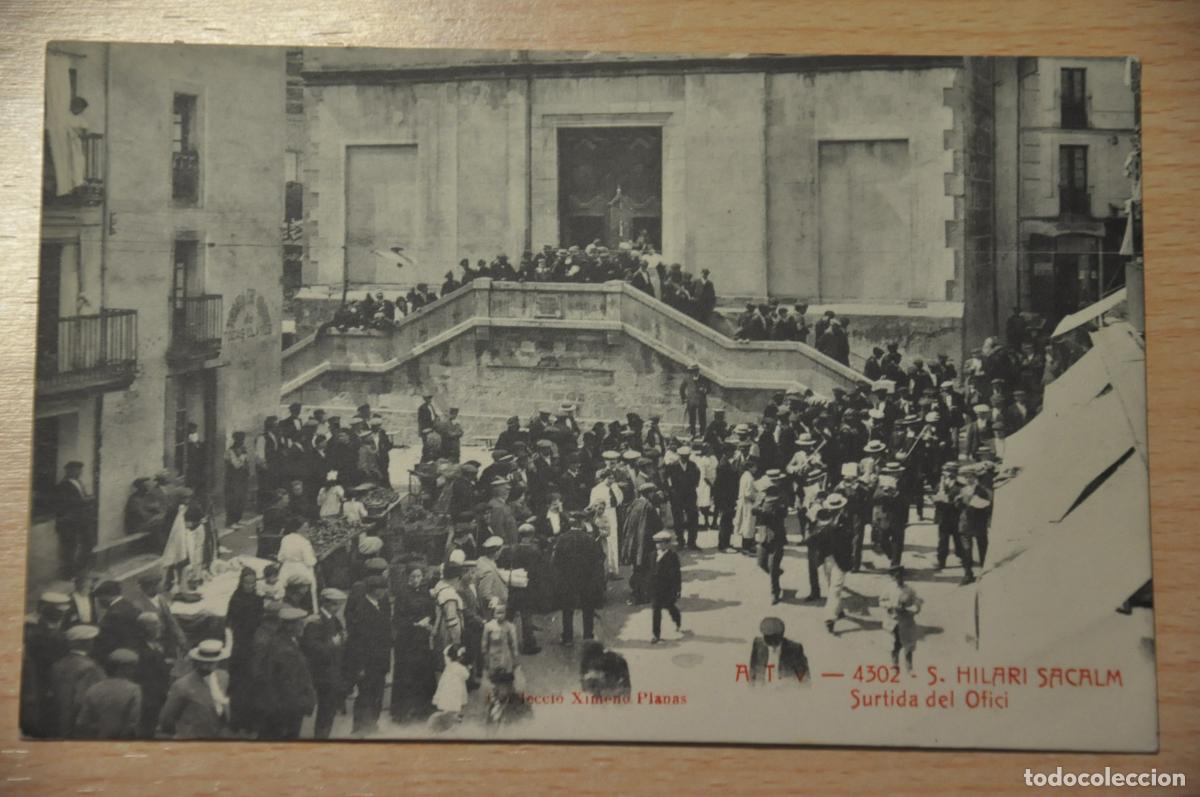 Postales: postal s.hilari sacalm, surtida del ofici, col.leccio ximeno planas, atv 4302