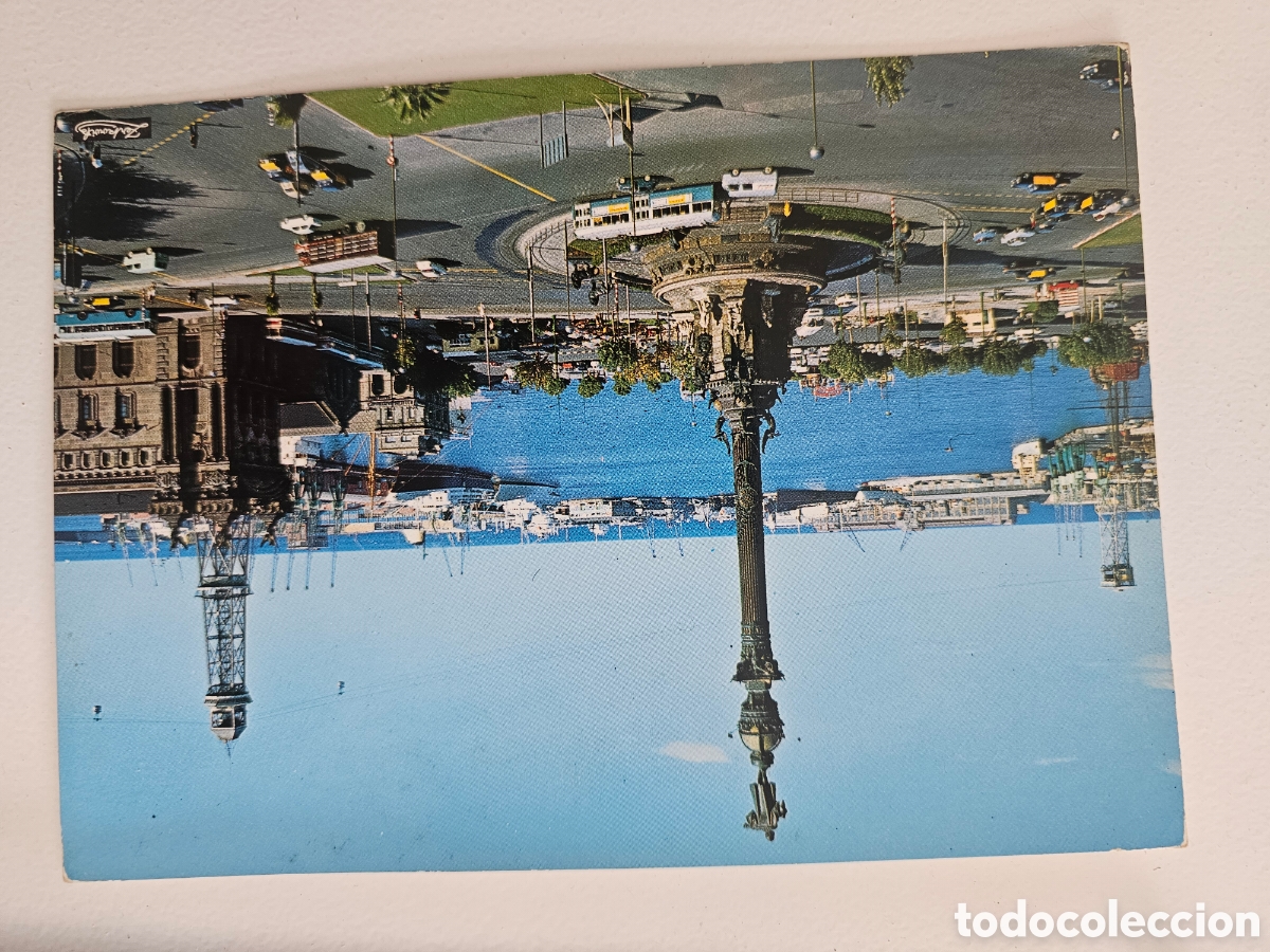 Postkarten: Postal de gran tama&ntilde;o de Barcelona n&deg; 433 Monumento a Col&oacute;n 1970 A. Zerkowitz