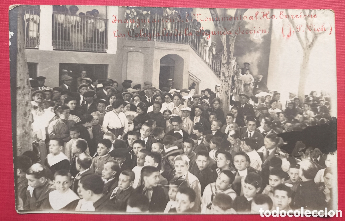 Postales: VIC COLEGIO MARISTAS SEGUNDA SECCI&Oacute;N RETRATO GRUPAL POSTAL FOTOGR&Aacute;FICA FOT&Oacute;GRAFO J. PALMAROLA