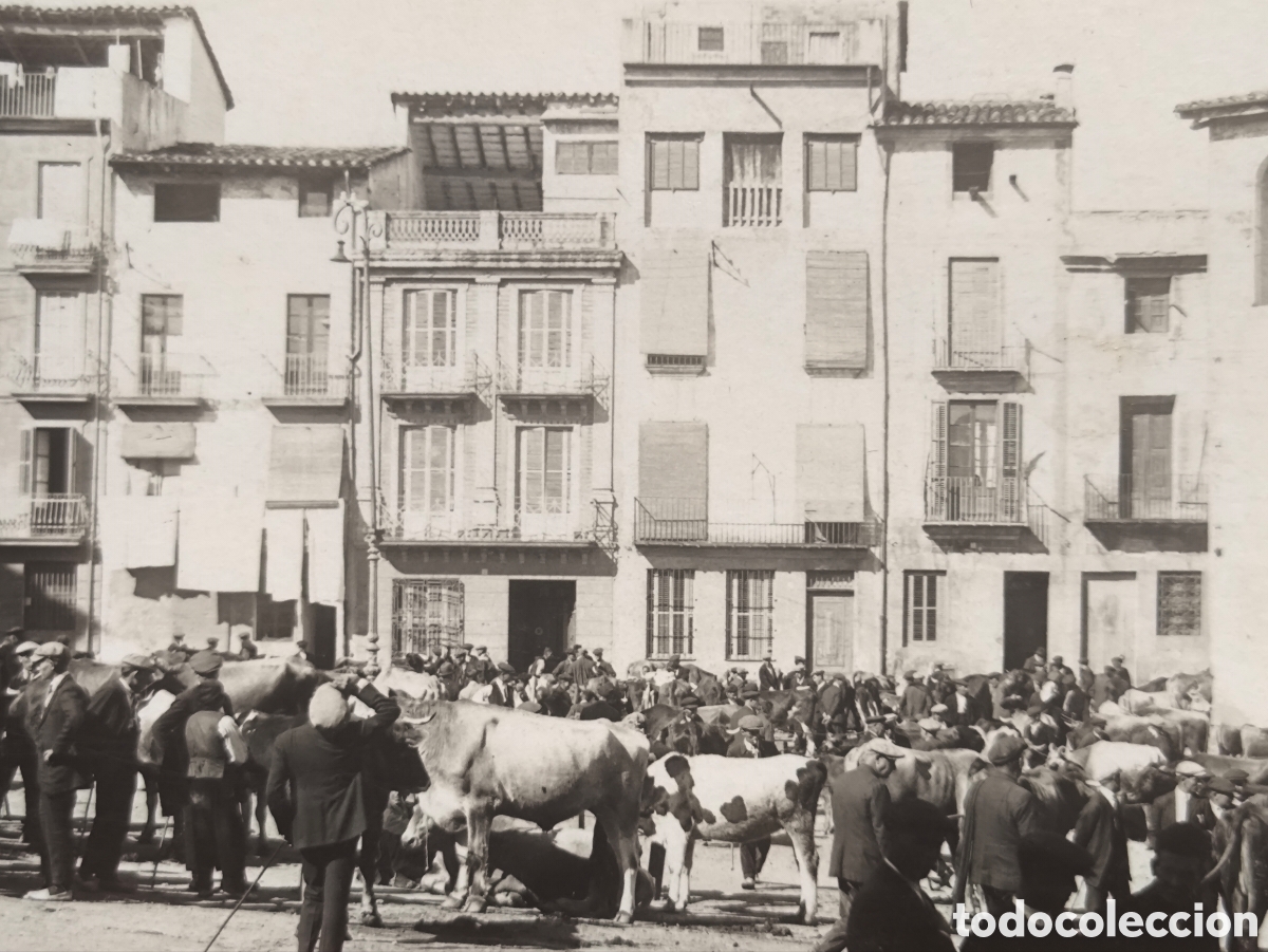 Postales: OLOT MERCAT FIRA RAM POSTAL FOTOGR&Aacute;FICA ANIMADA OSONA C. 1925