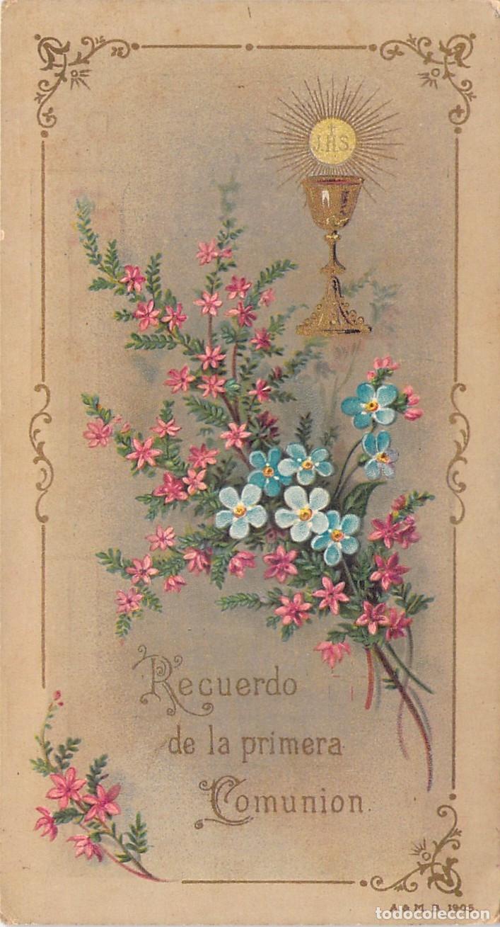 Postales: Estampa Recuerdo de Primera Comuni&oacute;n Manuel Carb&oacute; Quesada Barcelona