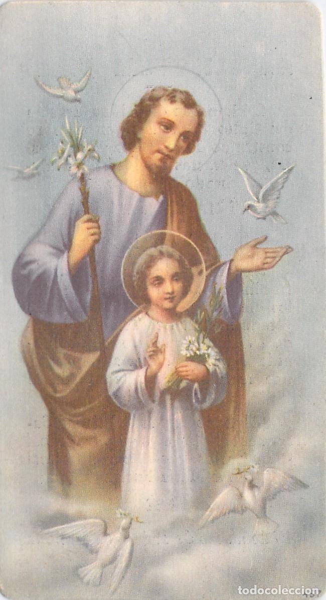 Postales: Estampa Religiosa de San Jos&eacute; con el Ni&ntilde;o Jes&uacute;s, Barcelona