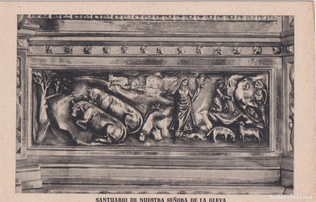 Postales: SANTUARIO DE NUESTRA SE&Ntilde;ORA DE LA GLEVA, RETABLO INVENCION DE LA VIRGE - HUECOGRABADO FOURNIER - S/C