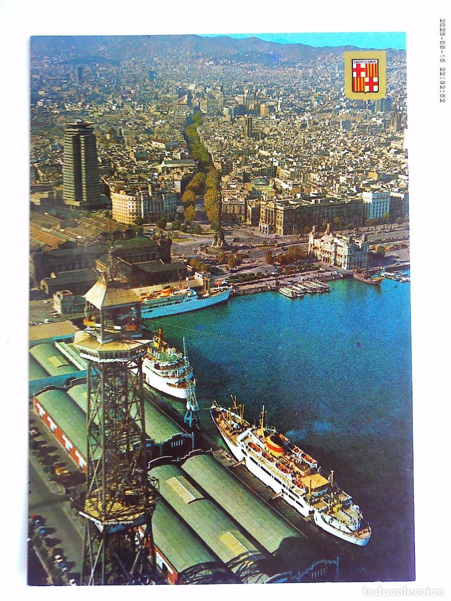 Postales: POSTAL DE BARCELONA : VISTA A EREA DEL PUERTO . BARCOS , ETC