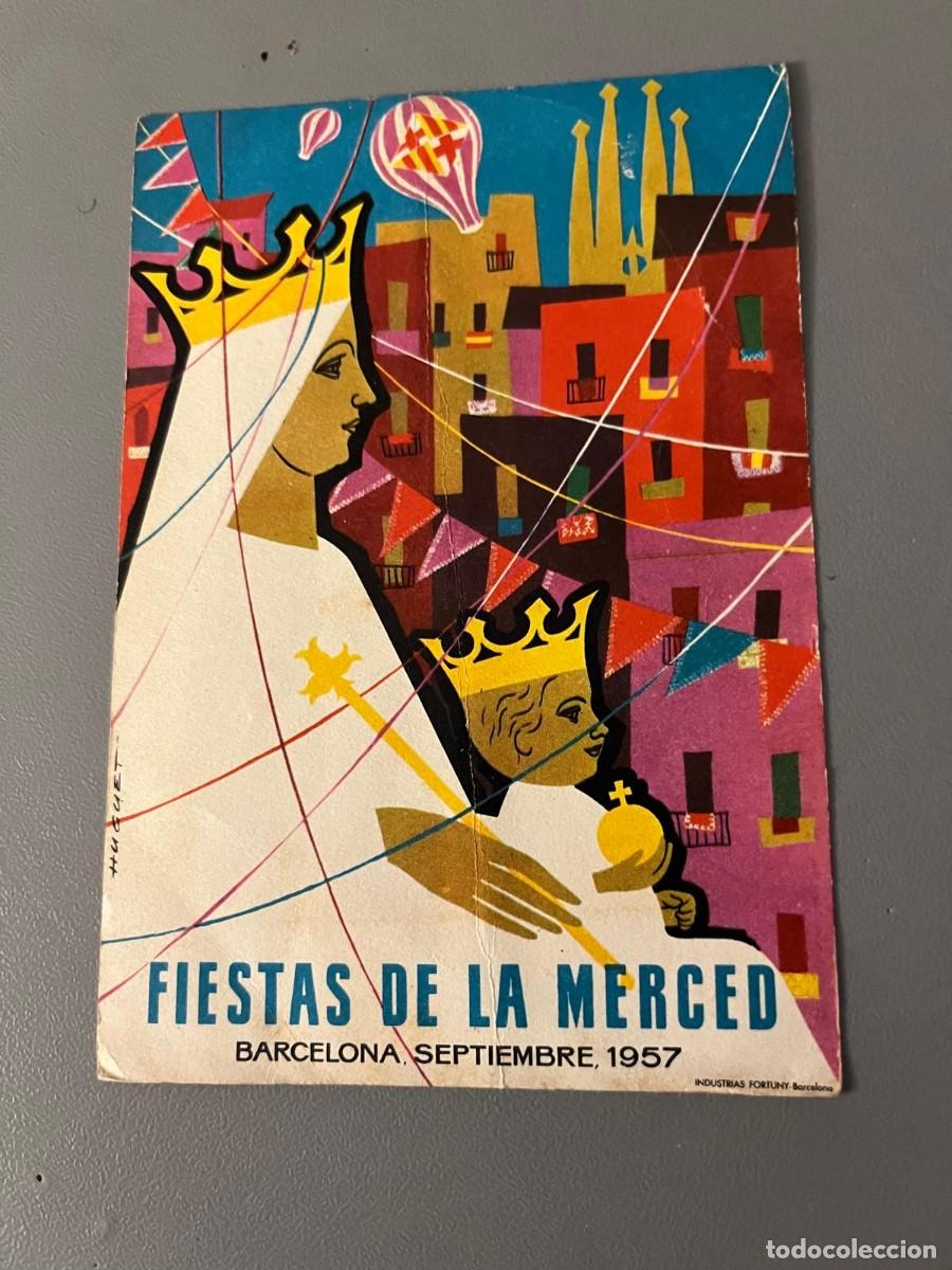 Postales: postal fiestas de la merced Barcelona 1957