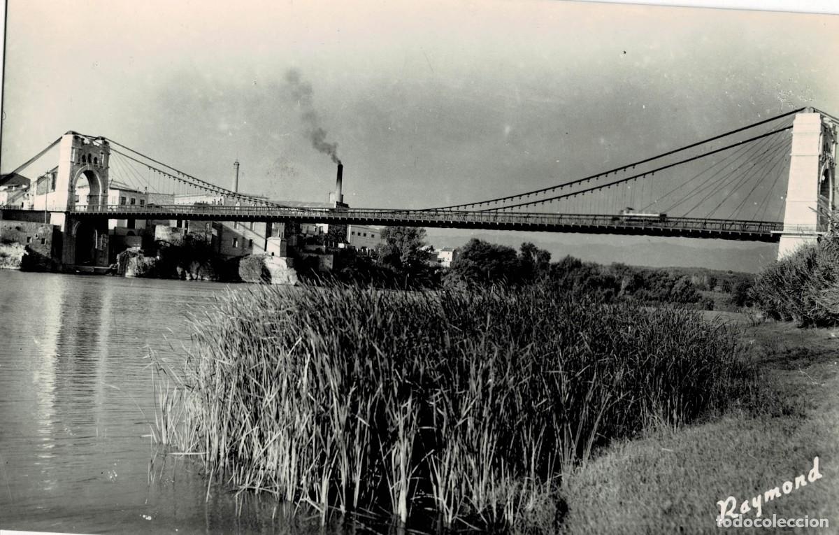 Postales: POSTAL MODERNA DE CATALU&Ntilde;A. AMPOSTA. PUENTE COLGANTE SOBRE EL EBRO. P-CAT-2175