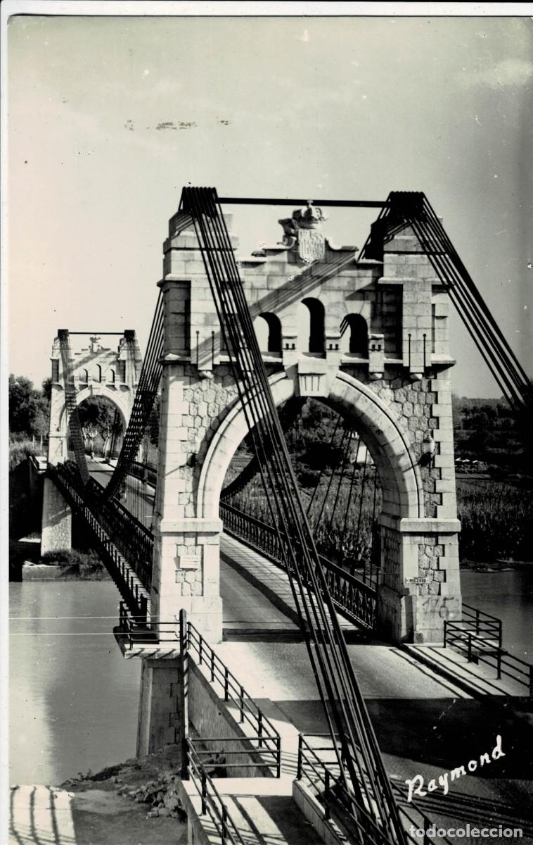 Postales: POSTAL MODERNA DE CATALU&Ntilde;A. AMPOSTA. PUENTE COLGANTE SOBRE EL EBRO. P-CAT-2176