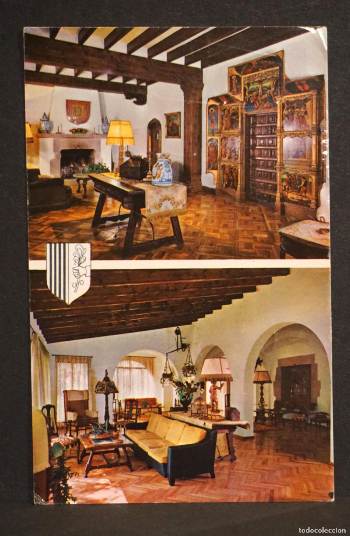 Postales: Matar&oacute;, Hotel Castell de la Mata. postal circulada con sello editada el a&ntilde;o 1964
