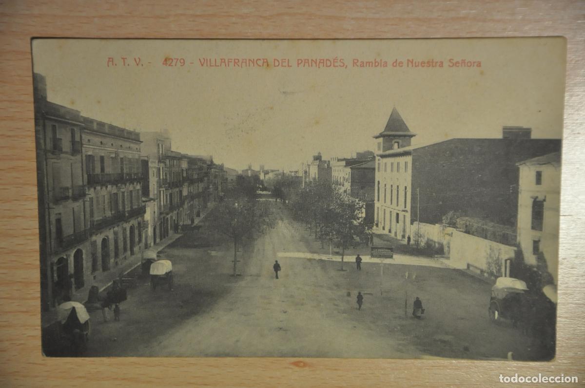 Postales: postal villafranca del panades, rambla de nuestra se&ntilde;ora, atv 4279