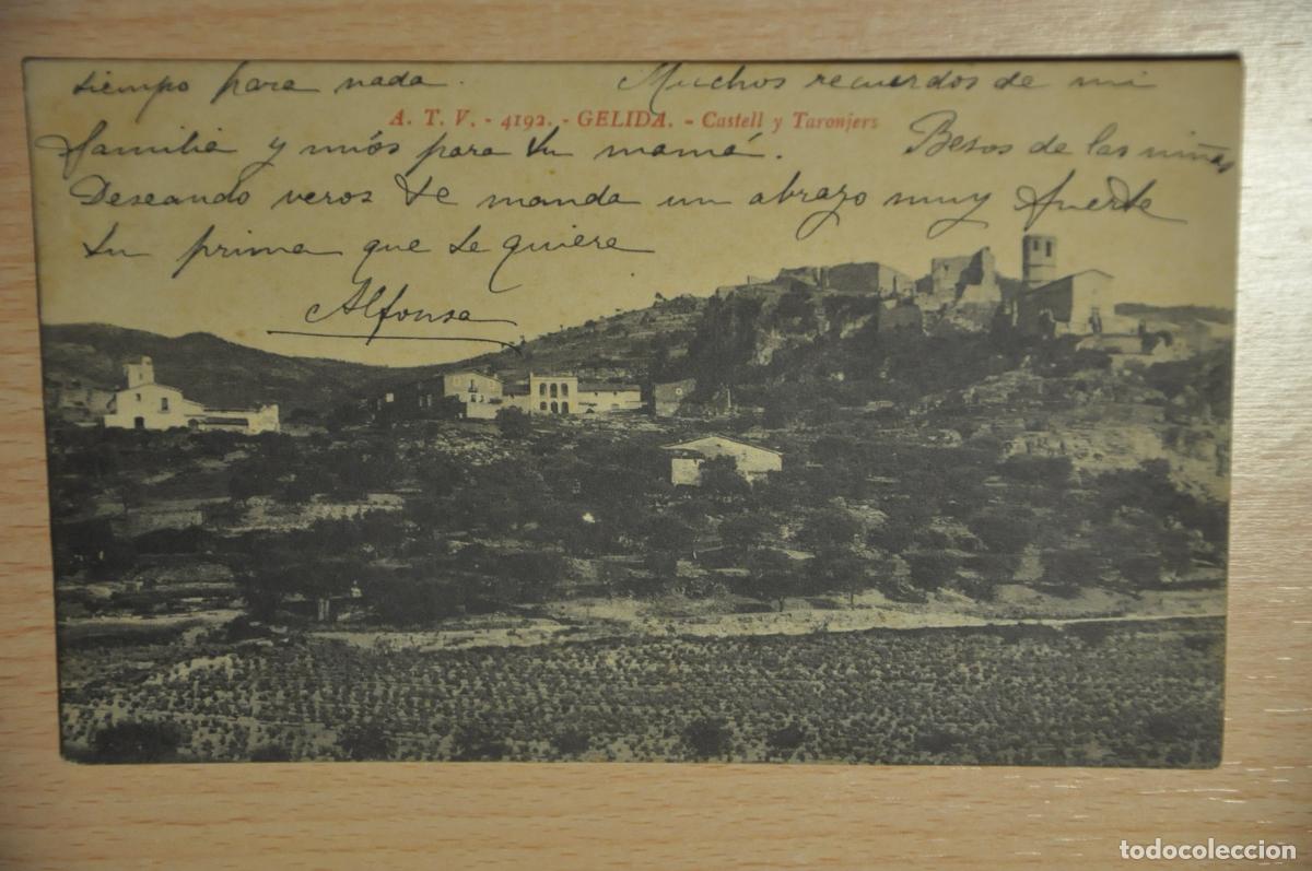 Postales: postal gelida, castell y taronjers, atv 4192