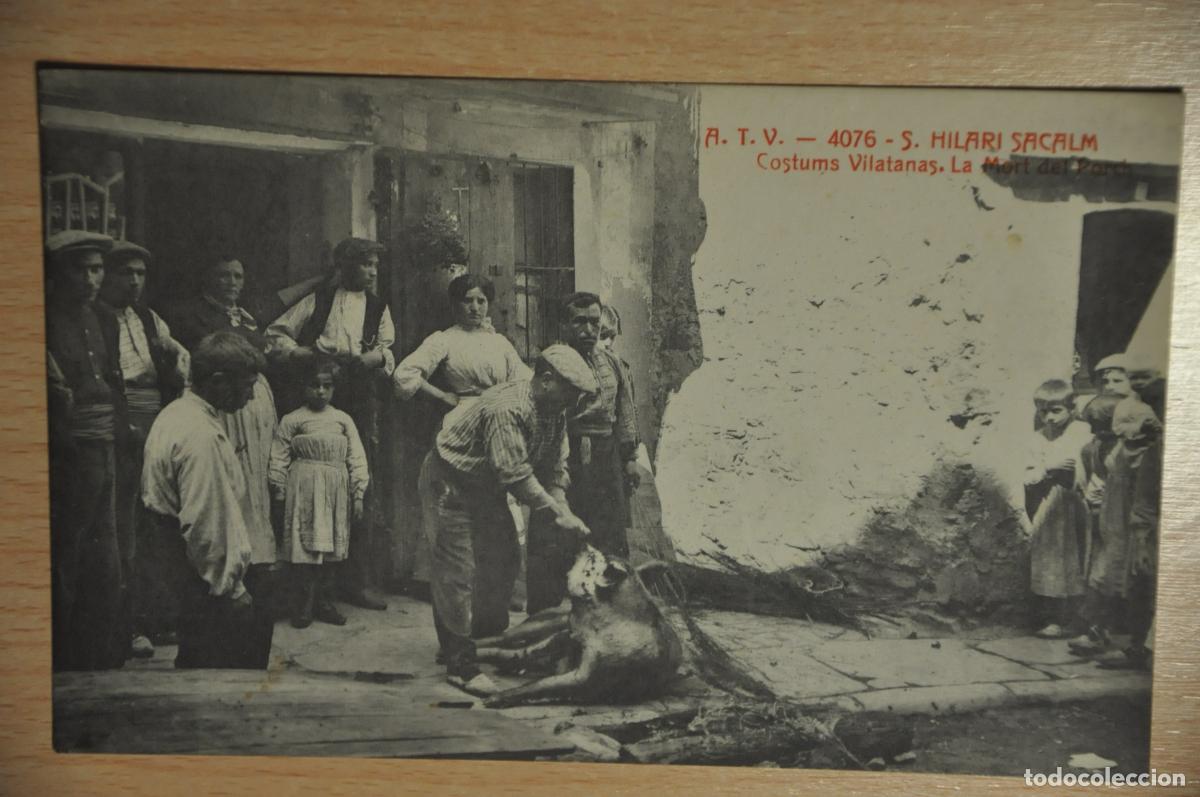 Postales: postal s.hilari sacalm, costums vilatanas la mort del porch, atv 4076