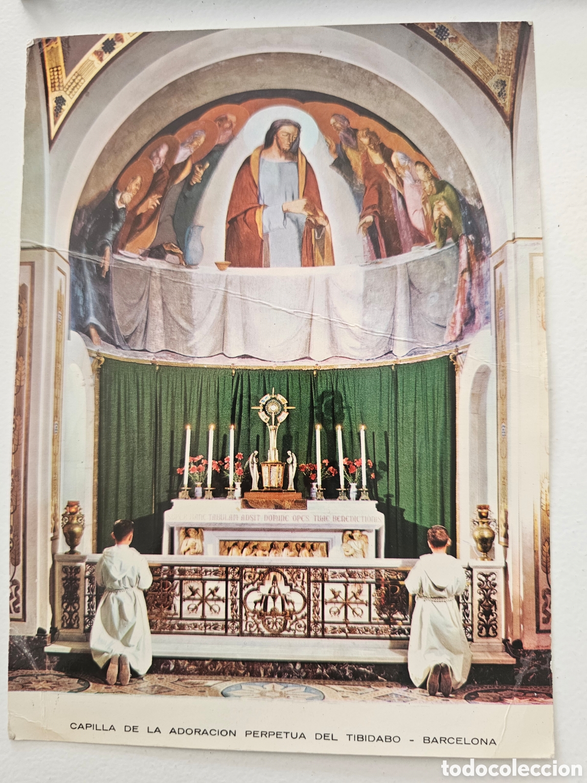 Postales: Postal de gran tama&ntilde;o Capilla Adoraci&oacute;n Perpetua Tibidabo Barcelona Montserrat Batll&oacute;, Viladrau 1967