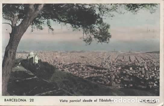 Postales: BARCELONA ESCRITA VISTA DESDE EL TIBIDABO